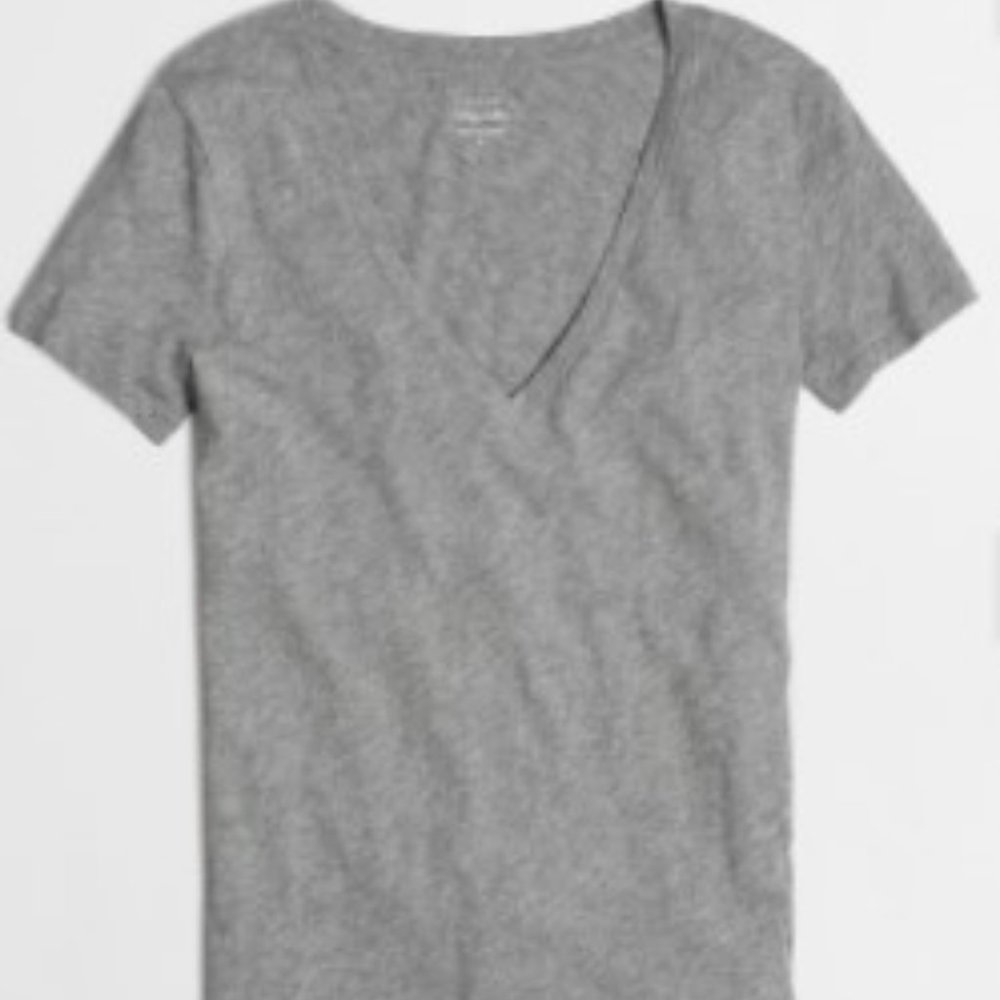Vintage slub cotton V-neck tee